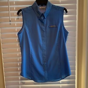Columbia Women’s Tank Top Fishing Shirt Size M, Baby Blue